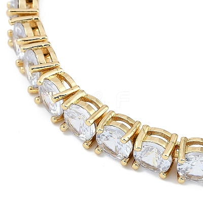Rack Plating Brass Micro Pave Cubic Zirconia Chain Bracelets BJEW-P341-06A-G-1