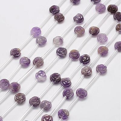 Natural Amethyst Beads G-O156-D-14-1
