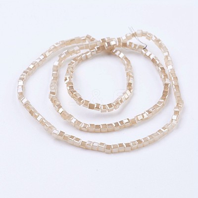 Electroplate Glass Beads Strands EGLA-F121-HR-B02-1