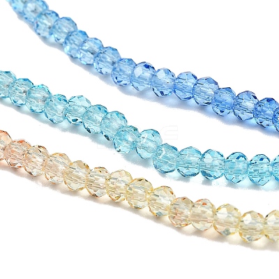 Transparent Painted Glass Beads Strands LS-DGLA-A034-T1mm-A13-1