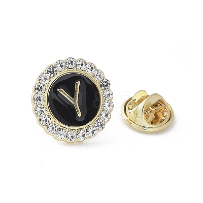 Letter Enamel Pins JEWB-S042-03Y-G-1