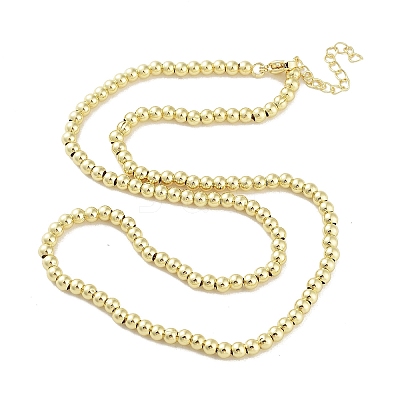 Brass Beaded Necklaces X-NJEW-L170-08D-G-1