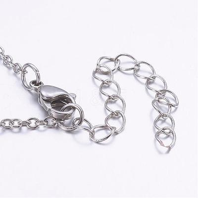 Tarnish Resistant 304 Stainless Steel Anklets AJEW-AN00206-1