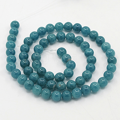 Natural White Jade Beads Strands G-G051-R1-8mm-1