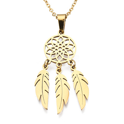 201 Stainless Steel Pendants Necklaces NJEW-S105-JN727-45-2-1