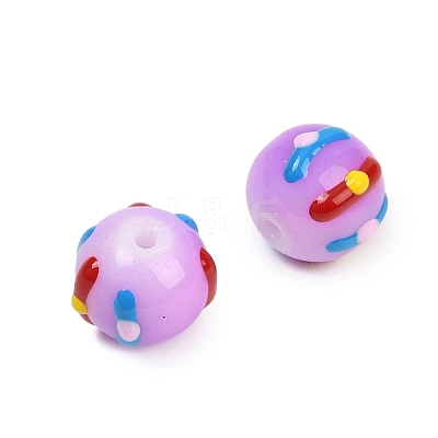 Baking Paint Glass Enamel Beads LAMP-R004-05G-1