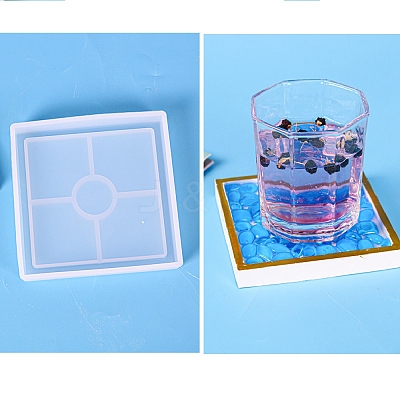 DIY Square Coaster Silicone Molds DIY-P010-29-1