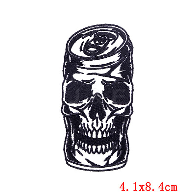 Skull Theme Computerized Embroidery Cloth Iron on/Sew on Patches PATC-PW0002-10C-1