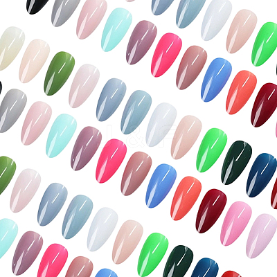 ABS Plastic Pure Color Press On False Nails MRMJ-WH20004-32B-1