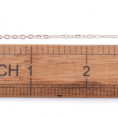 Brass Flat Oval Cable Chains CH030-RG-1