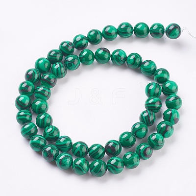 Synthetic Malachite Beads Strands TURQ-P028-04-8mm-1