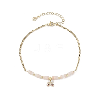 304 Stainless Steel Link Chain Anklets AJEW-AN00703-1