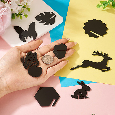 32Pcs 8 Styles Acrylic Wine Glass Charms OACR-TA0003-96-1