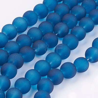 Baking Paint Transparent Glass Bead Strands X-GLAA-S031-8mm-31-1