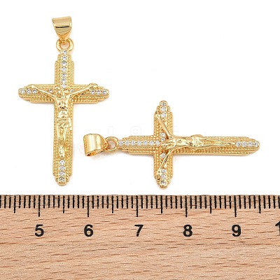 Easter Brass Micro Pave Clear Cubic Zirconia Pendants CU-CBADC6C-09G-03-1