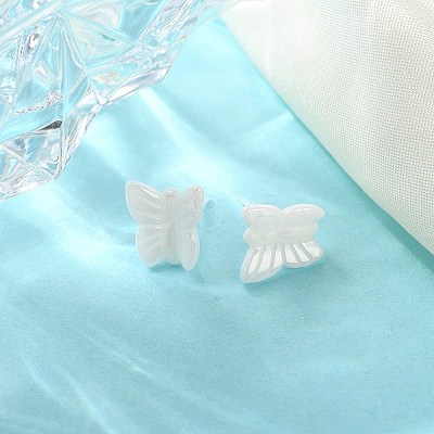 Hypoallergenic Bioceramics Zirconia Ceramic Butterfly Stud Earrings EJEW-C065-01E-1
