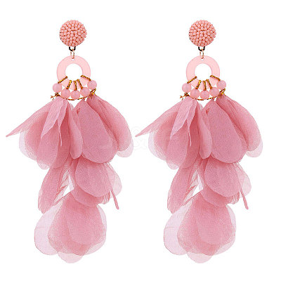 Alloy Acrylic Dangle Stud Earrings FS-WG3C6DF-03-1