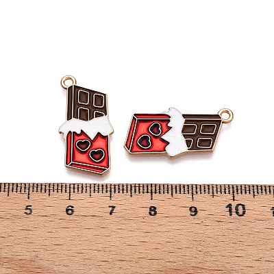 Valentine's Day Theme Alloy Enamel Pendants X-ENAM-T020-50B-01-1