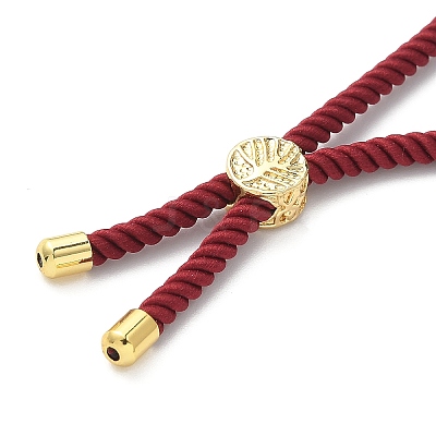 Cotton Cord Bracelet Making KK-F758-03R-G-1