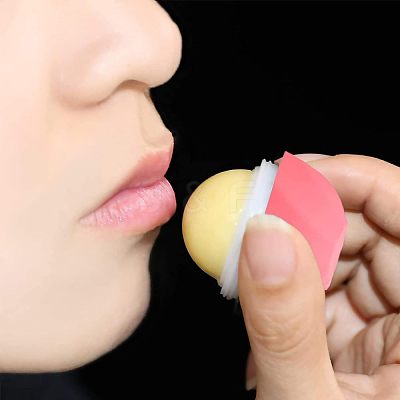 8 Sets 8 Colors Plastic Empty Lip Balm Sphere Containers MRMJ-CA0001-02-1