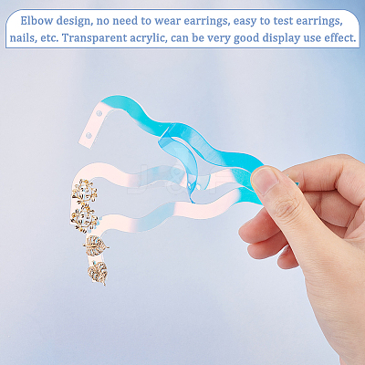 20Pcs Acrylic 2-Hole Earring Try-On Stick EDIS-FG0001-60-1