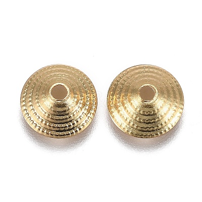 Eco-Friendly Brass Bead Cap KK-H740-09G-1