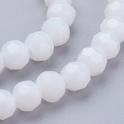 Faceted(32 Facets) Round Glass Beads Strands X-EGLA-J042-4mm-26-1