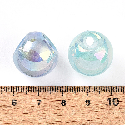 Transparent UV Plating Acrylic Beads OACR-I015-40-1