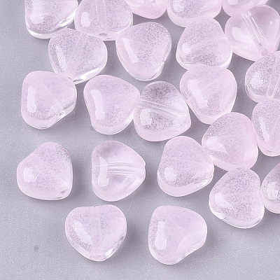 Transparent Spray Painted Glass Beads GLAA-N035-02-A02-1