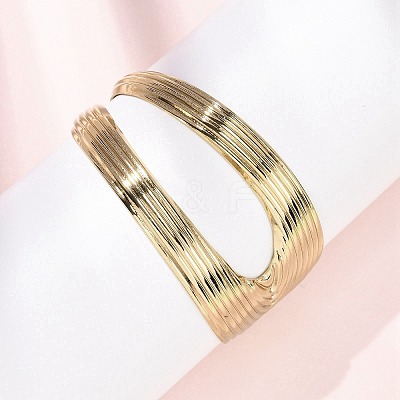 304 Stainless Steel Cuff Bangles for Women BJEW-B150-02G-1