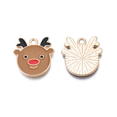 Christmas Alloy Enamel Pendants ENAM-Q442-48B-1