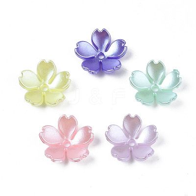 Spray Paint ABS Plastic Imitation Pearl Beads MACR-N013-002-1