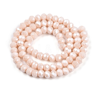 Electroplate Glass Beads Strands EGLA-A044-P6mm-A05-1