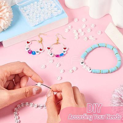 100Pcs 5 Styles Transparent Acrylic Beads OACR-TA0003-48C-1