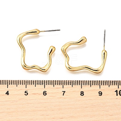 304 Stainless Steel Stud Earrings EJEW-D307-01G-1