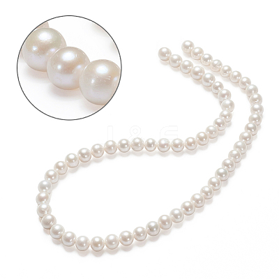 Natural Cultured Freshwater Pearl Beads Strands PEAR-E002-25-01-1