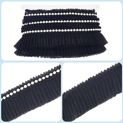 5Yards Polyester Lace Ribbon SRIB-GF0001-74C-1