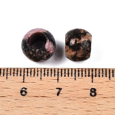 Natural Rhodonite European Beads G-T092-10mm-26-1