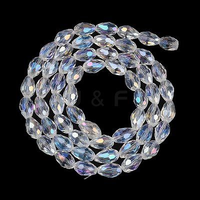 Transparent Electroplate Glass Beads Strands EGLA-N013-T4mm-B01-1