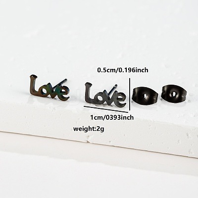 201 Stainless Steel Stud Earrings FS-WGB18B1-08-1