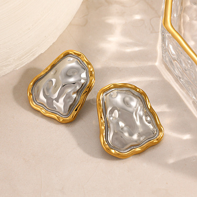 304 Stainless Steel Stud Earrings FS-WGFFC24-02-1