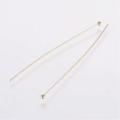 Rack Plating Brass Ball Head Pins KK-E680-03-0.6x61mm-G-1