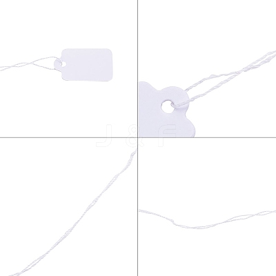 White Rectangle Jewelry Price Tags TOOL-C003-02-1