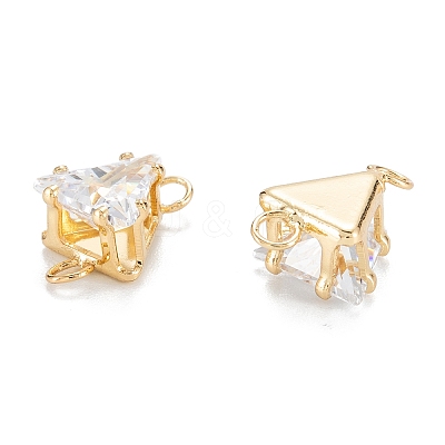 Brass Clear Cubic Zirconia Links LS-ZIRC-G170-08G-1