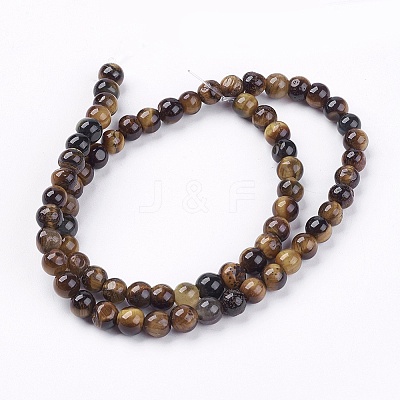 Natural Tiger Eye Round Bead Strands LS-G-R200-6mm-1