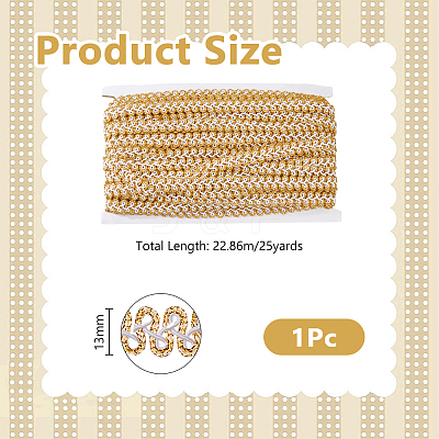Polyester Centipede Braided Wavy Ribbon OCOR-WH0111-43A-1