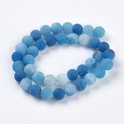 Natural Crackle Agate Beads Strands G-G055-10mm-2-1