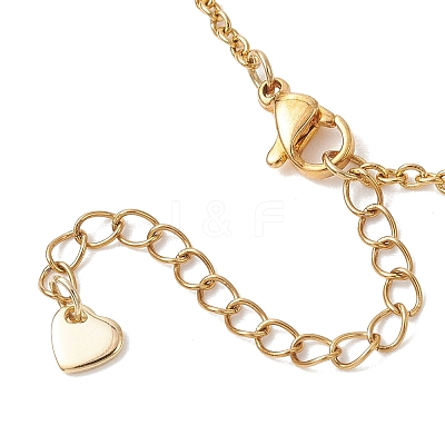 3MM Faceted Round Natural Multicolor Tourmaline Pendant Bib Necklaces with 304 Stainless Steel Cable Chains NJEW-JN05943-1