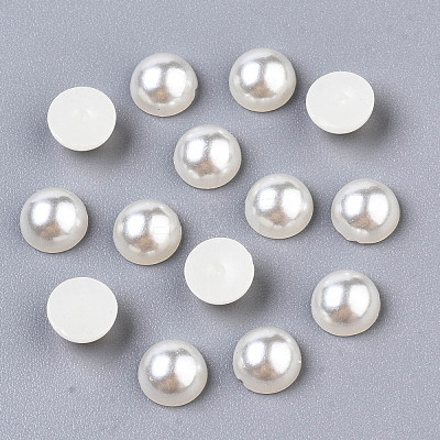 ABS Plastic Imitation Pearl Cabochons SACR-S738-6mm-Z24-1