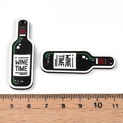 Printed Wood Pendants WOOD-T032-04G-1